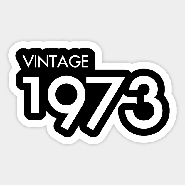 Vintage 1973 Gift 47th Birthday Party Sticker by Damsin